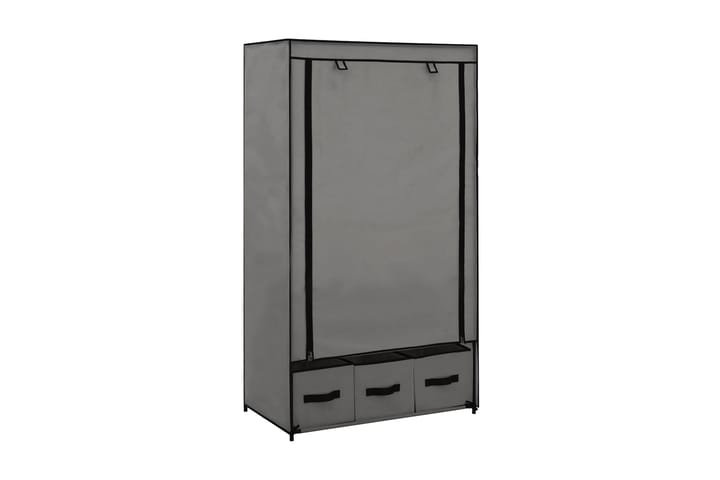 Garderob grå 87x49x159 cm tyg - Grå - Förvaring - Skor & klädförvaring - Garderober & garderobssystem
