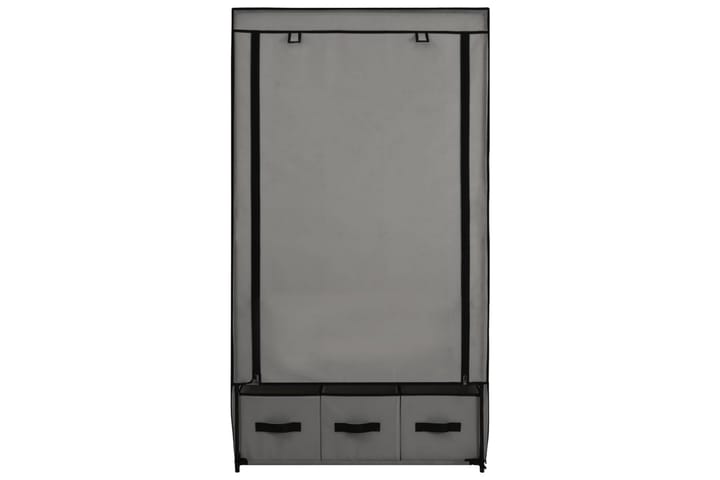 Garderob grå 87x49x159 cm tyg - Grå - Förvaring - Skor & klädförvaring - Garderober & garderobssystem