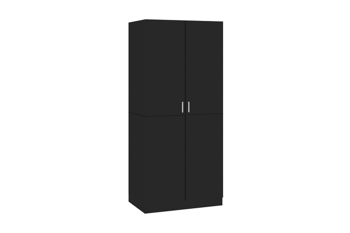 Garderob högglans svart 80x52x180 cm spånskiva