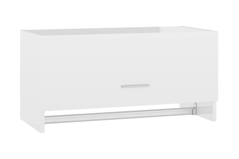Garderob högglans vit 70x32,5x35 cm spånskiva