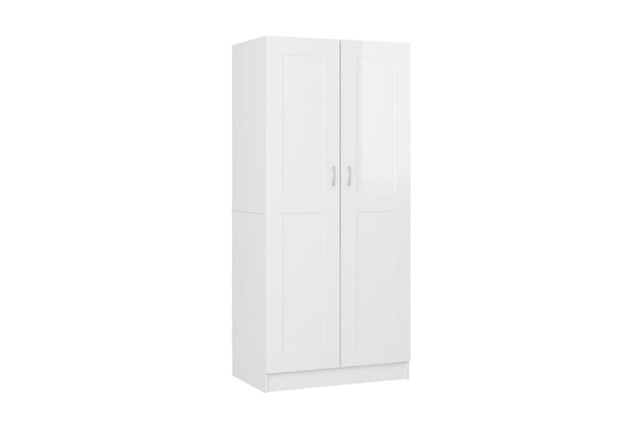 Garderob vit högglans 82,5x51,5x180 cm spånskiva