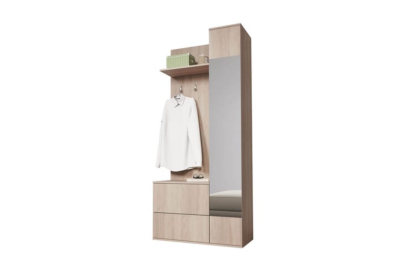GREEN Garderob 90x34x195 cm - Beige - Förvaring - Skor & klädförvaring - Garderober & garderobssystem