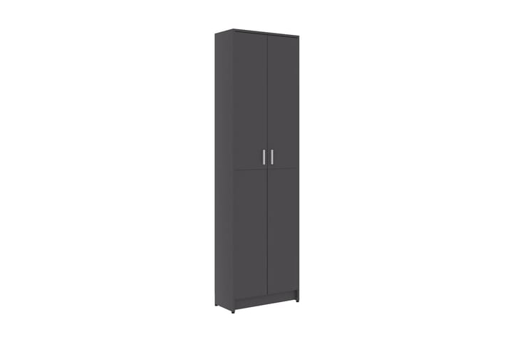 Hallgarderob grå 55x25x189 cm spånskiva - Grå - Förvaring - Skor & klädförvaring - Garderober & garderobssystem