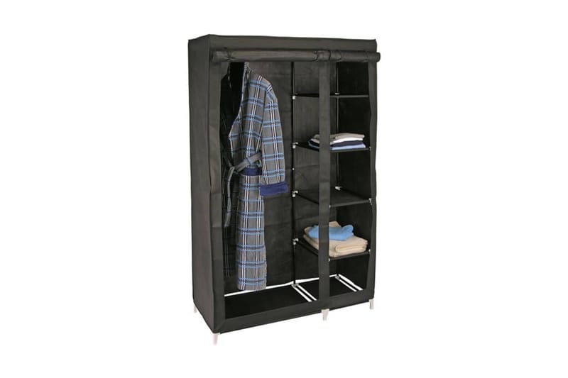 HI Garderob 110x46x178 cm tyg svart - Svart - Förvaring - Skor & klädförvaring - Garderober & garderobssystem