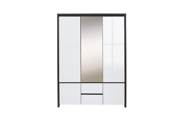 JADIS Garderob 154x56 cm med Spegel Vit/Svart/Glas