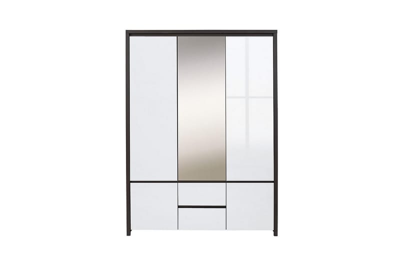 JADIS Garderob 154x56 cm med Spegel Vit/Svart/Glas