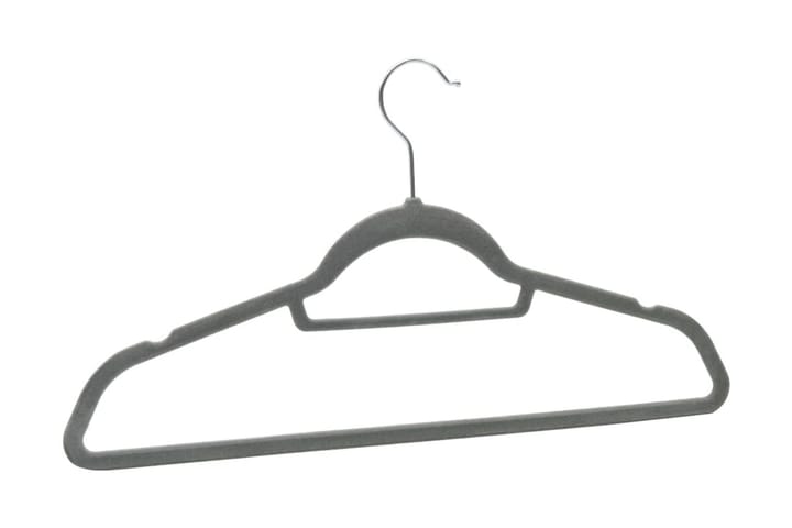 Klädgalgar 100 st halkfria grå sammet - Grå - Förvaring - Skor & klädförvaring - Klädhängare - Galgar