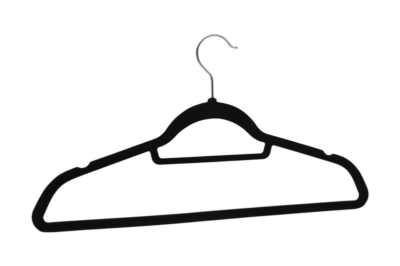 Klädgalgar 20 st halkfria svart sammet - Svart - Förvaring - Skor & klädförvaring - Klädhängare - Galgar