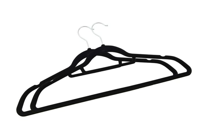 Klädgalgar 20 st halkfria svart sammet - Svart - Förvaring - Skor & klädförvaring - Klädhängare - Galgar
