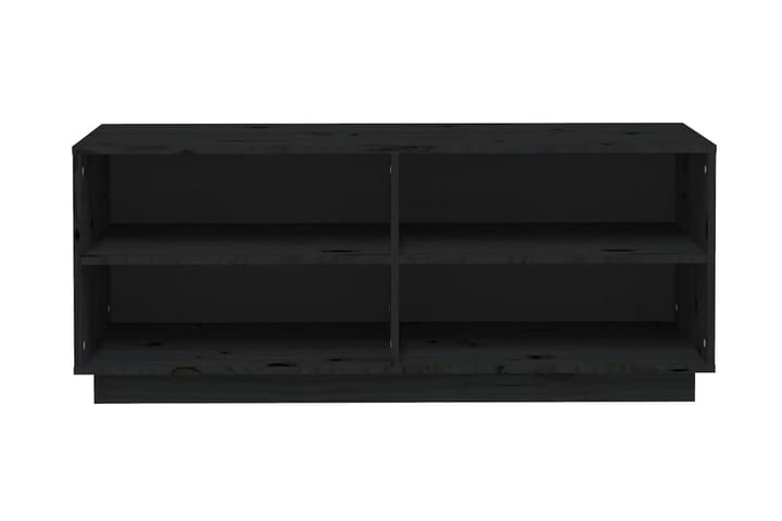 Skoskåp svart 110x34x45 cm massiv furu - Svart - Förvaring - Skor & klädförvaring - Skoförvaring