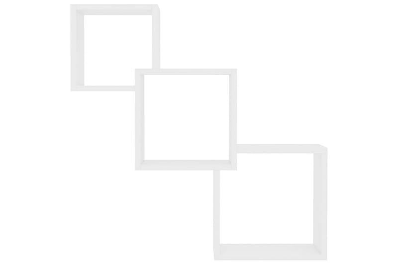 Kubhyllor vit 84,5x15x27 cm spånskiva - Vit - Förvaring - Köksförvaring - Kökshylla