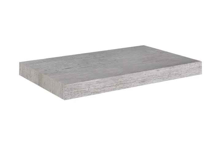 Svävande vägghylla betonggrå 50x23x3,8 cm MDF