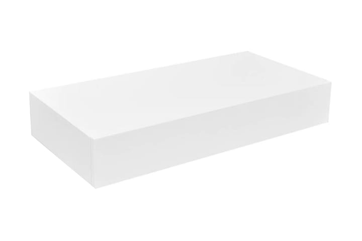 Svävande vägghyllor med lådor 2 st 48 cm vit - Vit - Förvaring - Köksförvaring - Kökshylla