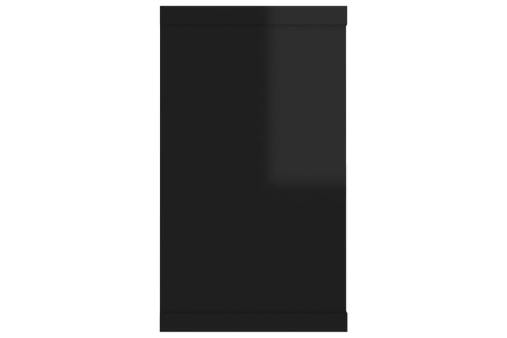 Vägghylla kubformad 2 st svart högglans 80x15x26,5 cm spånsk - Svart - Förvaring - Köksförvaring - Kökshylla