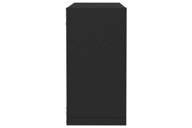 Vägghylla kubformad 4 st svart 30x15x30 cm - Svart - Förvaring - Köksförvaring - Kökshylla