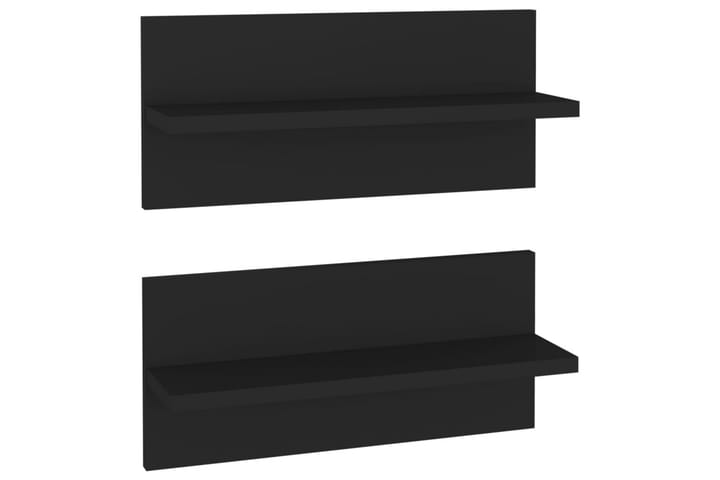 Vägghyllor 2 st svart 40x11,5x18 cm spånskiva - Svart - Förvaring - Köksförvaring - Kökshylla