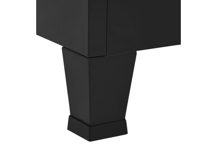 Dokumentskåp industriell svart 90x40x100 cm stål - Svart - Förvaring - Skåp - Förvaringsskåp - Kontorsskåp - Dokumentskåp