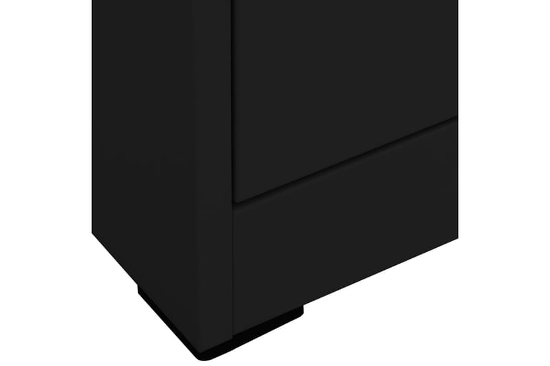 Dokumentskåp svart 90x46x134 cm stål - Svart - Förvaring - Skåp - Förvaringsskåp - Kontorsskåp - Dokumentskåp