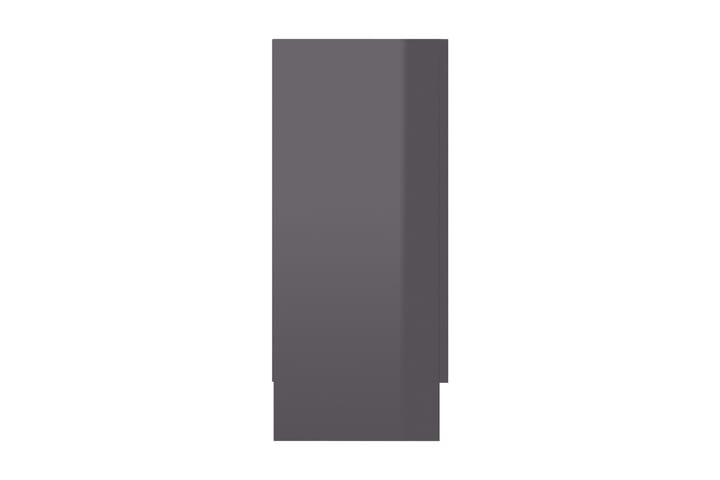 Vitrinskåp grå högglans 120x30,5x70 cm spånskiva - Grå - Förvaring - Skåp - Vitrinskåp