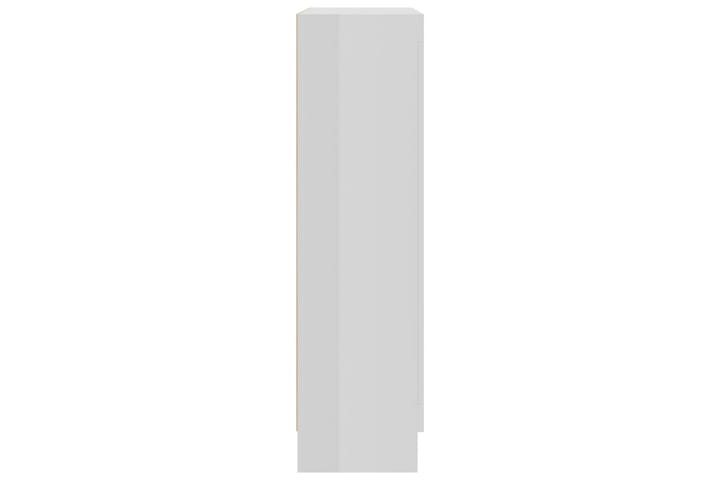 Vitrinskåp vit högglans 82,5x30,5x115 cm spånskiva - Vit - Förvaring - Skåp - Vitrinskåp