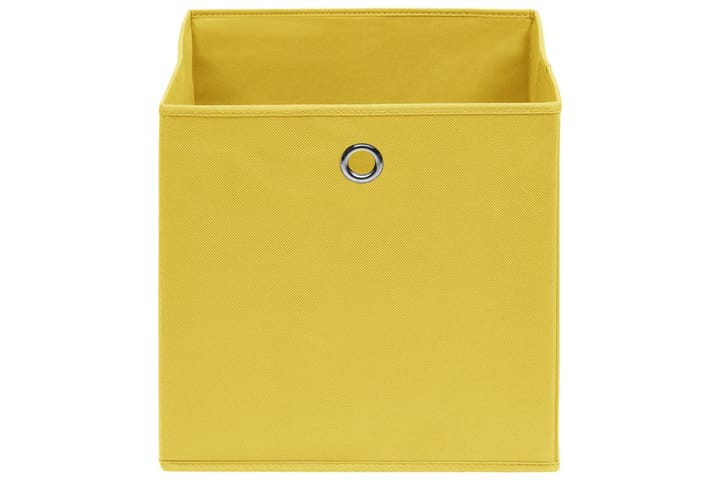 Förvaringslådor 4 st gul 32x32x32 cm tyg - Gul - Förvaring - Småförvaring - Förvaringslådor