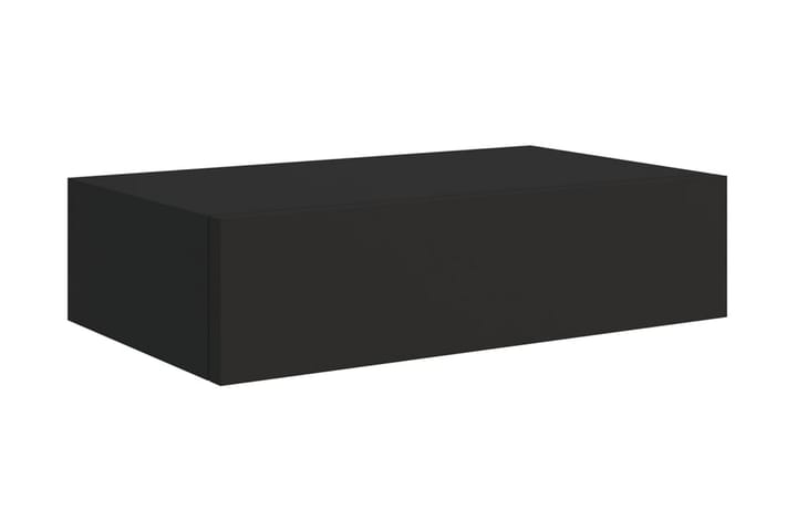 Väggmonterad låda svart 40x23,5x10 cm MDF