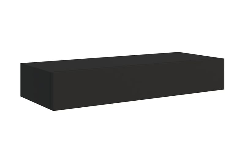 Väggmonterad låda svart 60x23,5x10 cm MDF