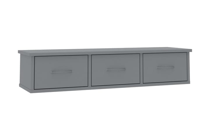 Väggmonterade lådor grå 88x26x18,5 cm spånskiva