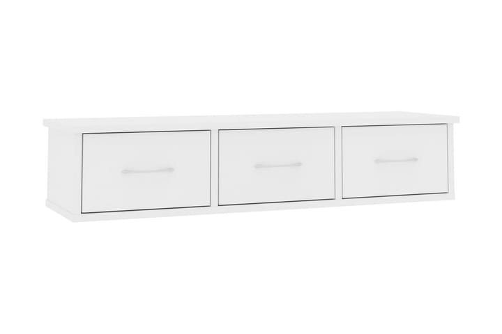 Väggmonterade lådor vit 88x26x18,5 cm spånskiva