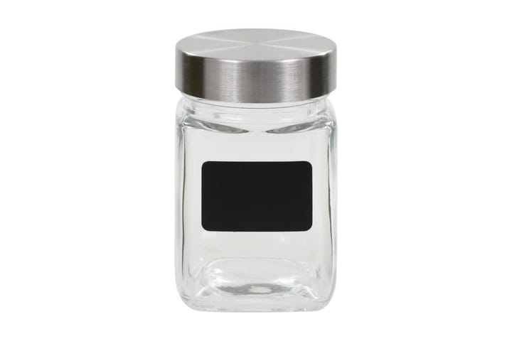 Förvaringsburkar i glas med etiketter 12 st 300 ml - Transparent - Förvaring - Småförvaring