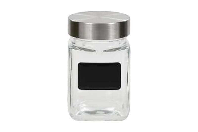 Förvaringsburkar i glas med etiketter 24 st 300 ml - Transparent - Förvaring - Småförvaring - Förvaringsburk & askar - Glasburk