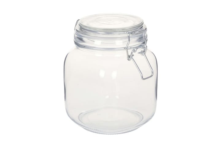 Glasburk med lock 12 st 1 L - Transparent - Kök & hushåll - Matlagning & bakning - Köksredskap & kökstillbehör - Flaskor & burkar