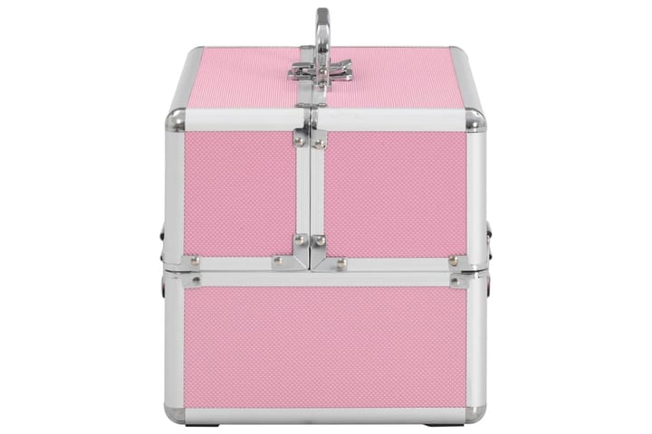 Sminklåda 22x30x21 cm rosa aluminium - Rosa - Förvaring - Småförvaring
