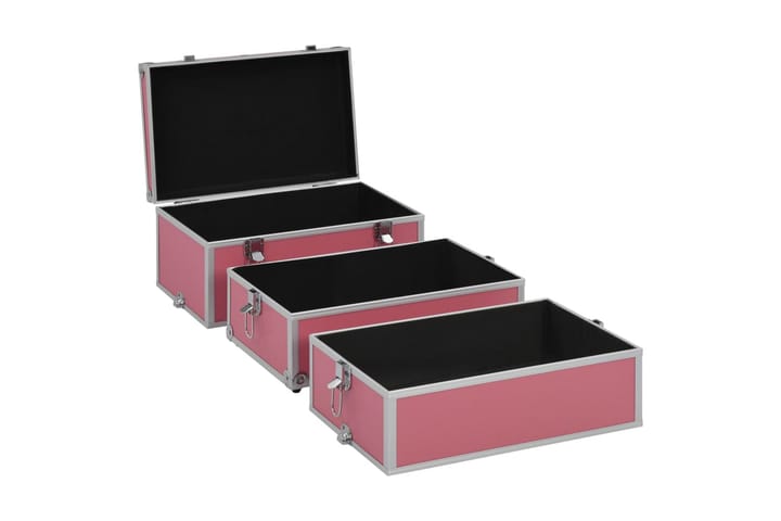 Sminklåda 37x24x40 cm rosa aluminium - Rosa - Förvaring - Småförvaring