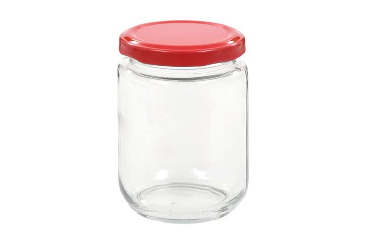 Syltburkar i glas med röda lock 96 st 230 ml