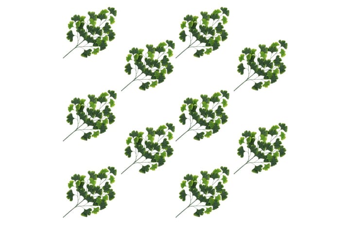 Konstgjorda blad ginkgo 10 st grön 65 cm - Grön - Inredning & dekor - Dekor & inredningsdetaljer - Konstgjorda växter