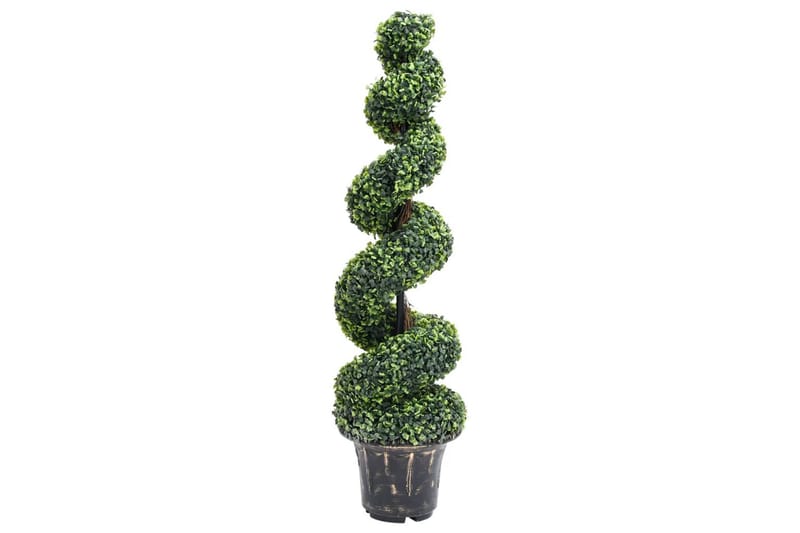 Konstväxt buxbomar spiral med kruka 117 cm grön