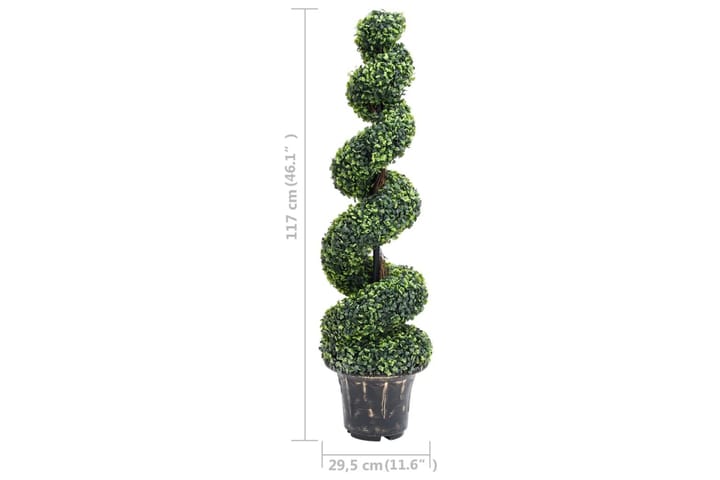 Konstväxt buxbomar spiral med kruka 117 cm grön - Grön - Inredning & dekor - Dekor & inredningsdetaljer - Konstgjorda växter