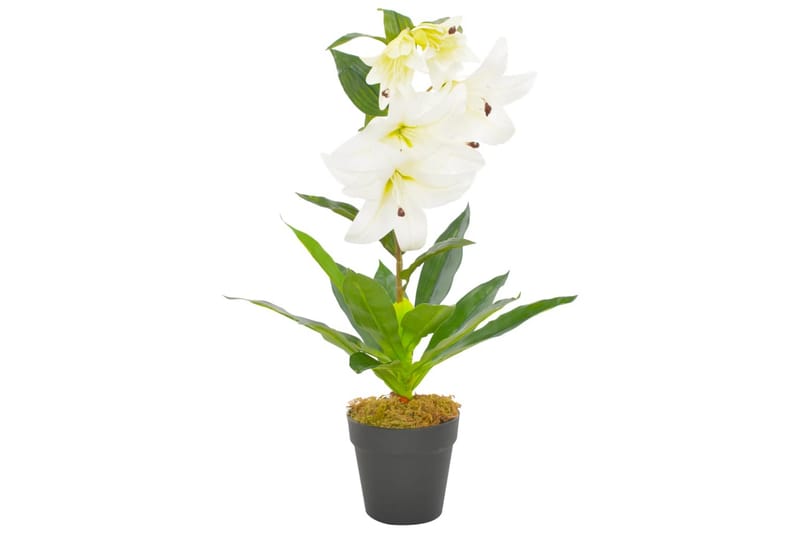 Konstväxt Lilja med kruka 65 cm vit - Vit - Inredning & dekor - Dekor & inredningsdetaljer - Konstgjorda växter
