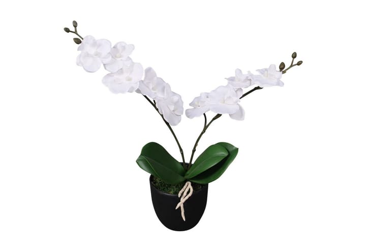 Konstväxt Orkidé med kruka 30 cm vit - Vit - Inredning & dekor - Dekor & inredningsdetaljer - Konstgjorda växter