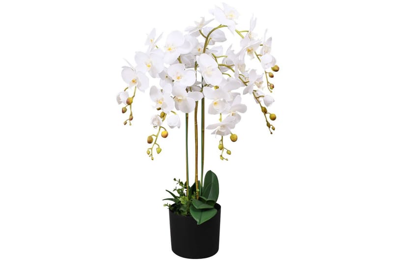 Konstväxt Orkidé med kruka 75 cm vit - Vit - Inredning & dekor - Dekor & inredningsdetaljer - Konstgjorda växter