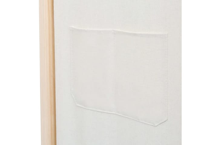 Rumsavdelare 6 paneler 240x170x4 cm gräddvit tyg - Vit - Inredning & dekor - Dekor & inredningsdetaljer - Rumsavdelare