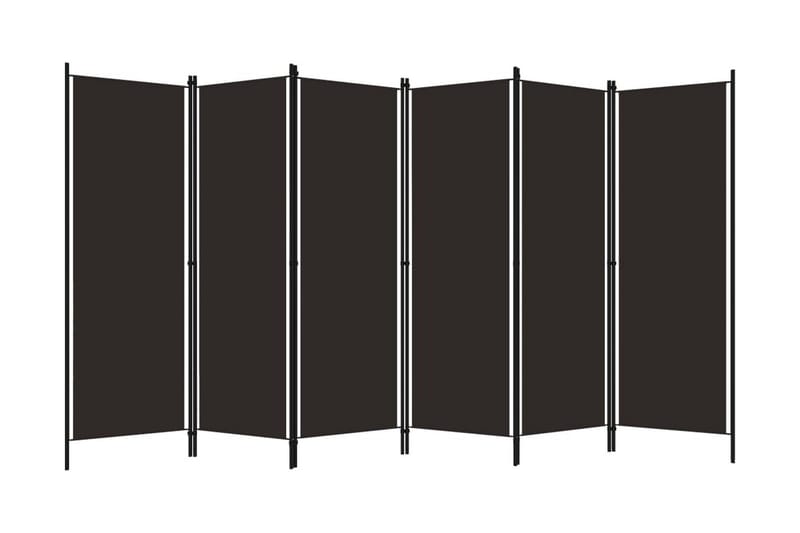 Rumsavdelare 6 paneler brun 300x180 cm - Brun - Inredning & dekor - Dekor & inredningsdetaljer - Rumsavdelare