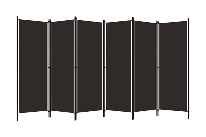 Rumsavdelare 6 paneler brun 300x180 cm