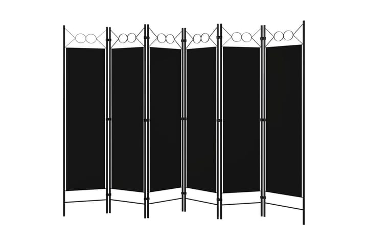 Rumsavdelare 6 paneler svart 240x180 cm - Svart - Inredning & dekor - Dekor & inredningsdetaljer - Rumsavdelare