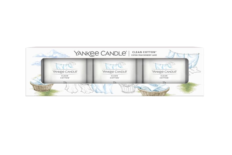 FILLED VOTIVE Clean Cotton Doftljus 3-pack - Yankee Candle - Inredning & dekor - Dekor & inredningsdetaljer