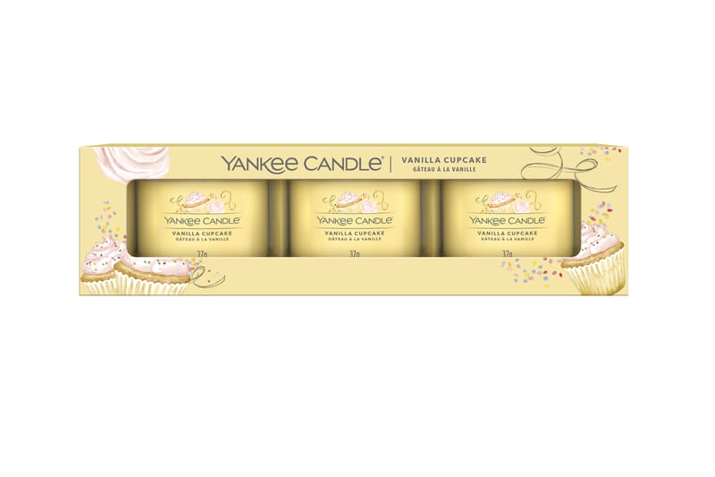 FILLED VOTIVE Vanilla Cupcake Doftljus 3-pack - Yankee Candle - Inredning & dekor - Dekor & inredningsdetaljer