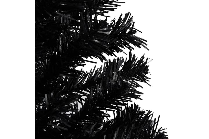 Plastgran med fot och LED svart 240 cm PVC - Inredning & dekor - Julpynt & helgdekoration - Julpynt & juldekoration - Juldekorationer utomhus
