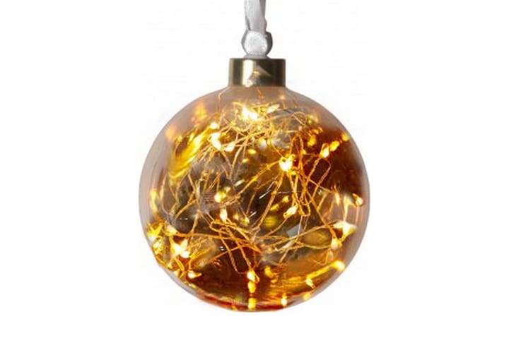 GLOW Glaskula 10 cm Amber - Star Trading - Inredning & dekor - Julpynt & helgdekoration - Julpynt & juldekoration - Julgranspynt