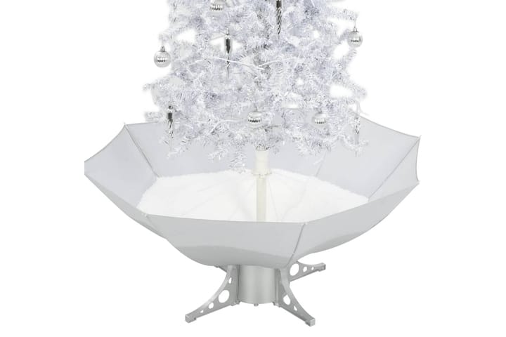 Julgran med snö och paraplybas vit 170 cm - Vit - Inredning & dekor - Julpynt & helgdekoration - Julpynt & juldekoration - Plastgran
